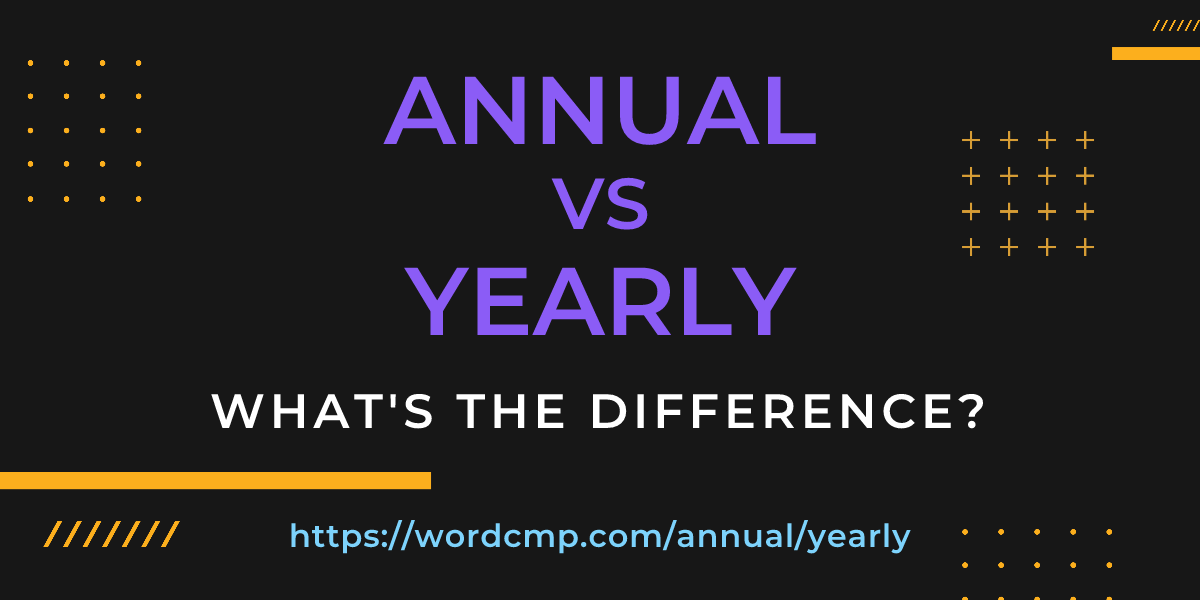 Difference between annual and yearly