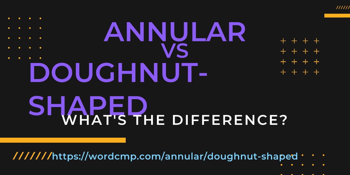 Difference between annular and doughnut-shaped