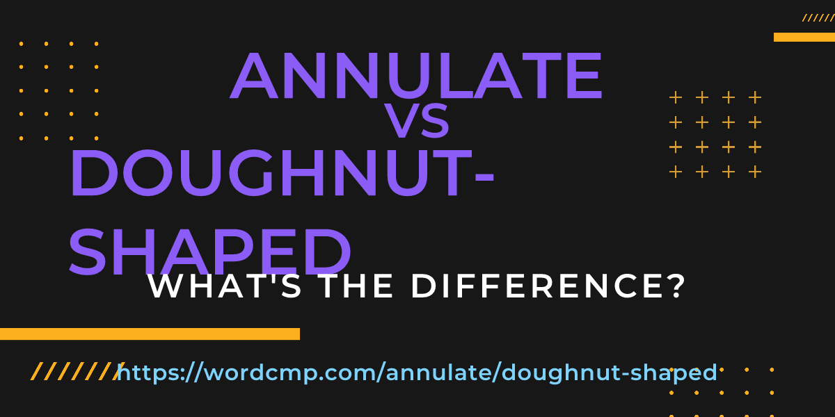 Difference between annulate and doughnut-shaped