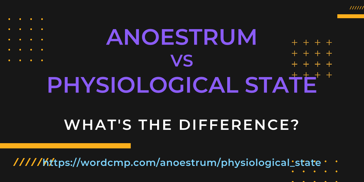 Difference between anoestrum and physiological state