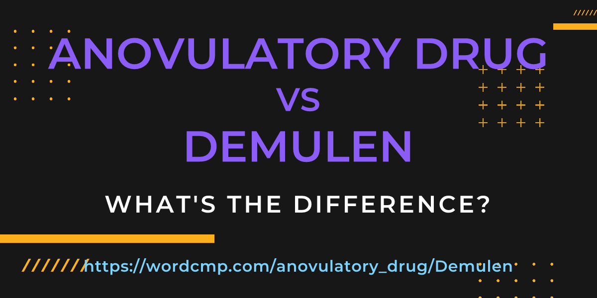 Difference between anovulatory drug and Demulen