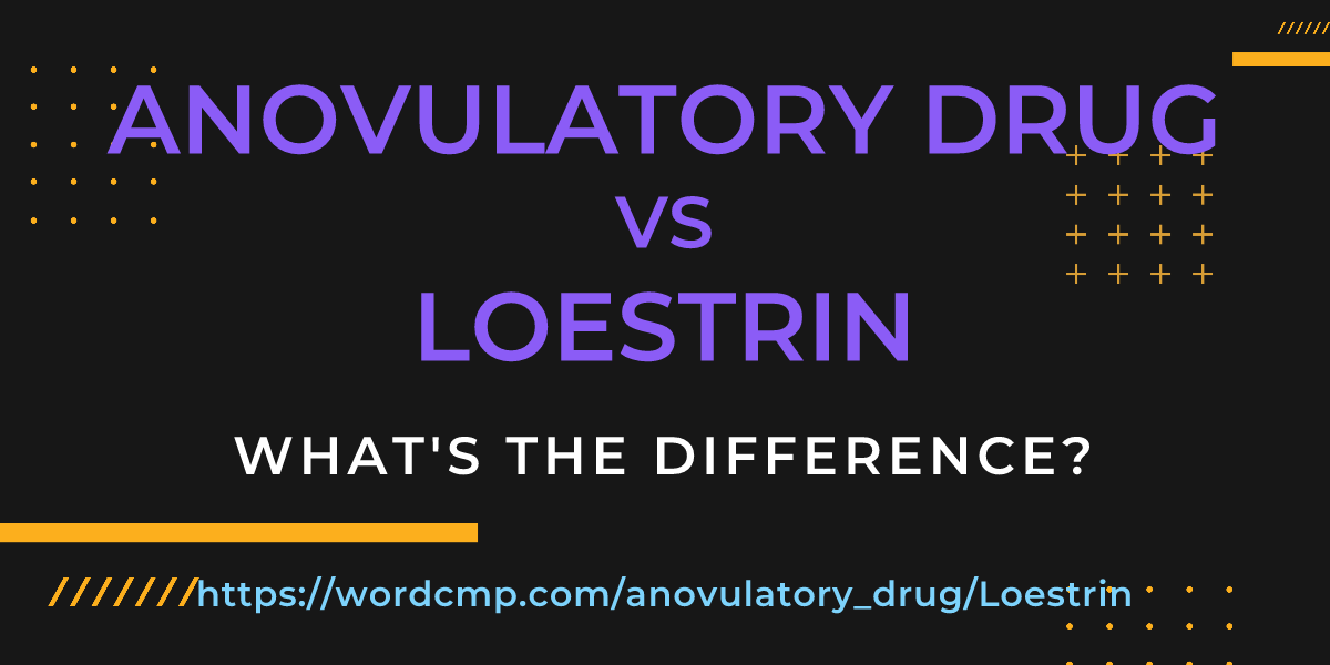 Difference between anovulatory drug and Loestrin
