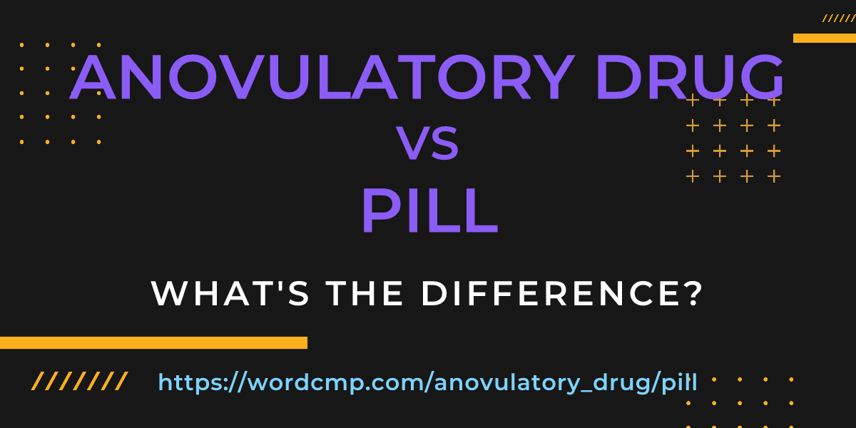 Difference between anovulatory drug and pill