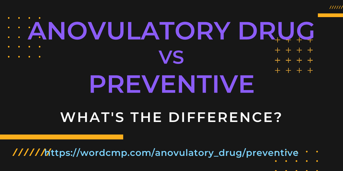 Difference between anovulatory drug and preventive