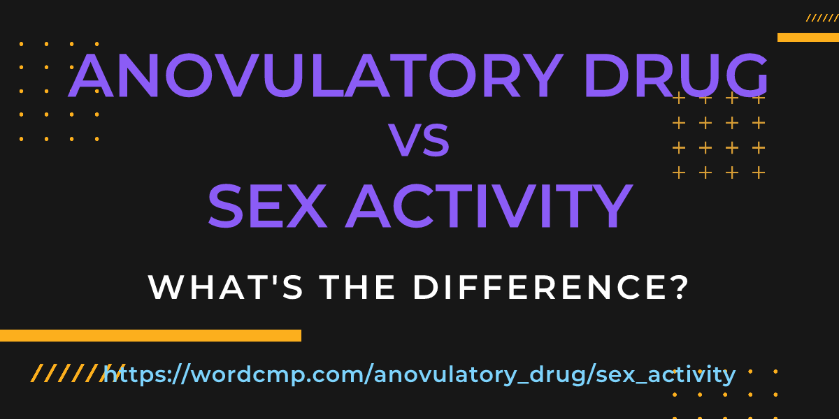 Difference between anovulatory drug and sex activity