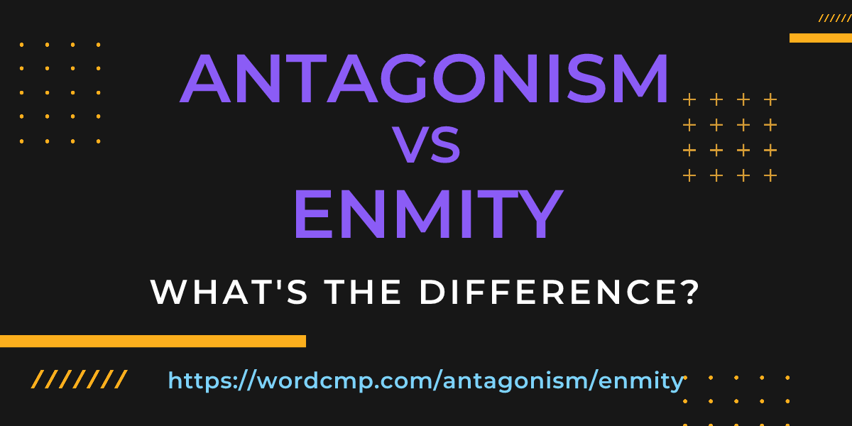 Difference between antagonism and enmity