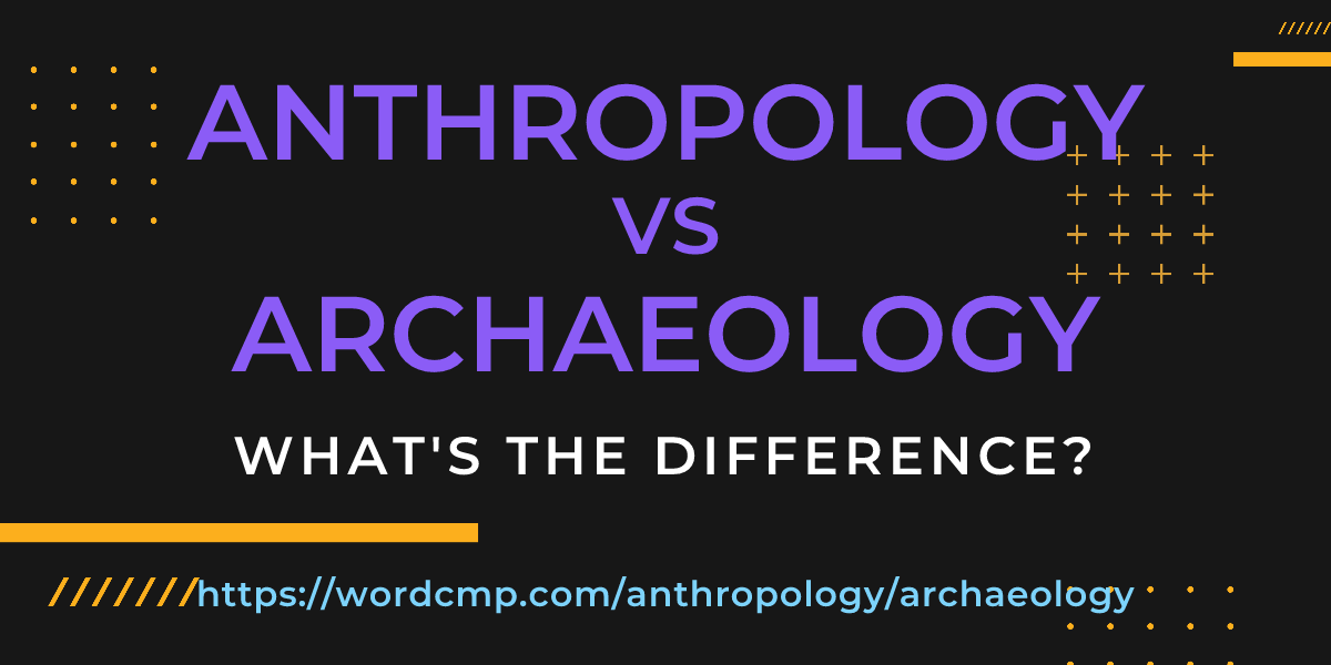 Difference between anthropology and archaeology
