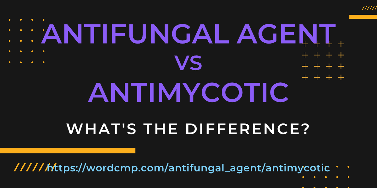 Difference between antifungal agent and antimycotic