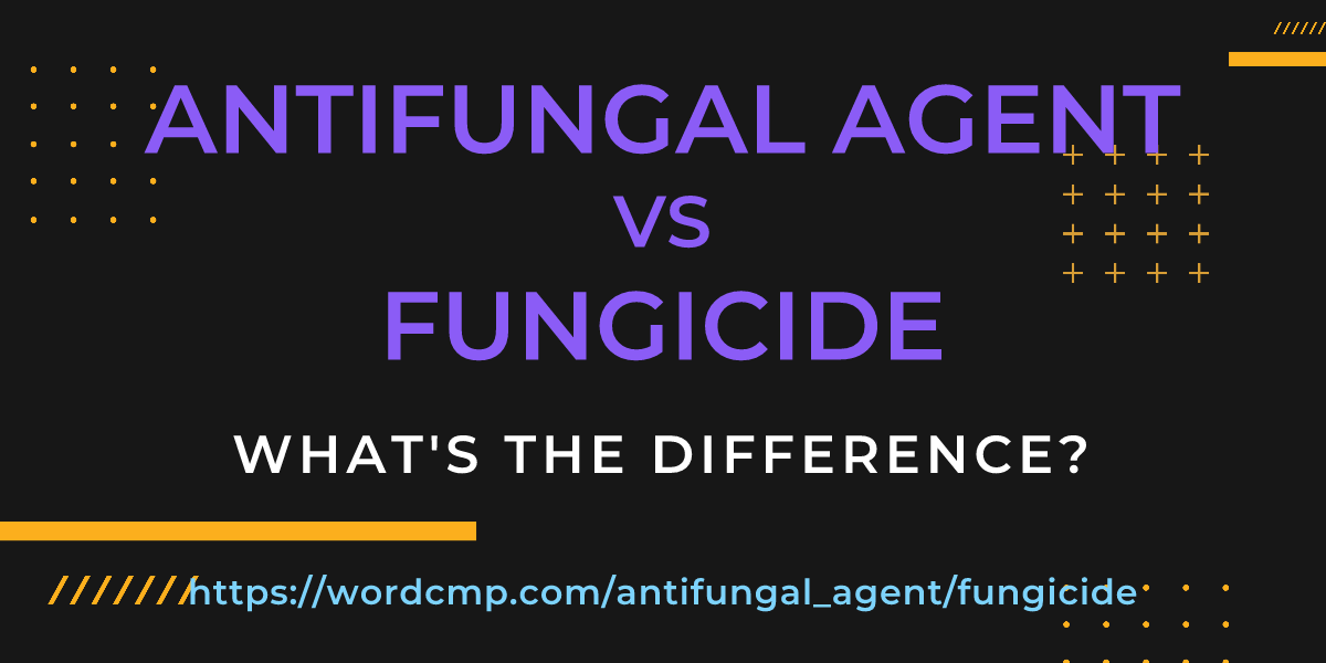 Difference between antifungal agent and fungicide