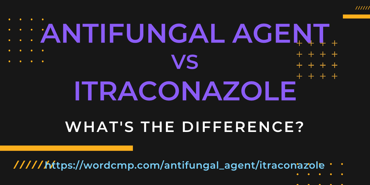 Difference between antifungal agent and itraconazole