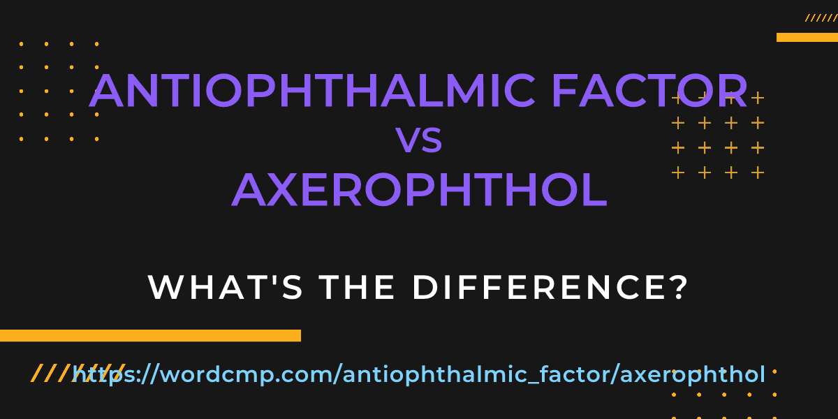 Difference between antiophthalmic factor and axerophthol