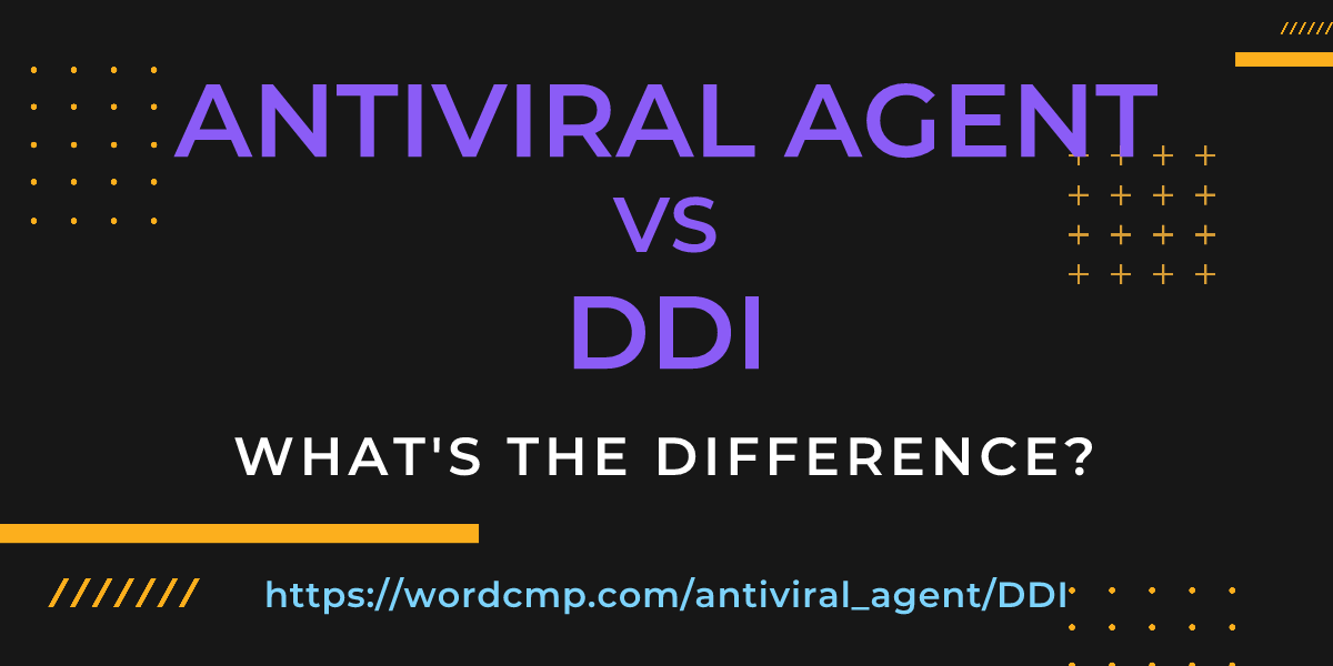 Difference between antiviral agent and DDI
