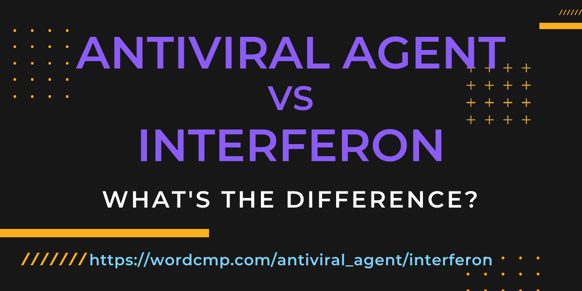 Difference between antiviral agent and interferon