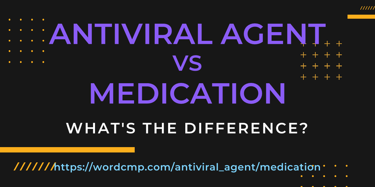 Difference between antiviral agent and medication
