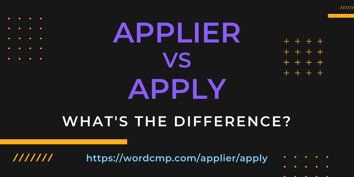 Difference between applier and apply