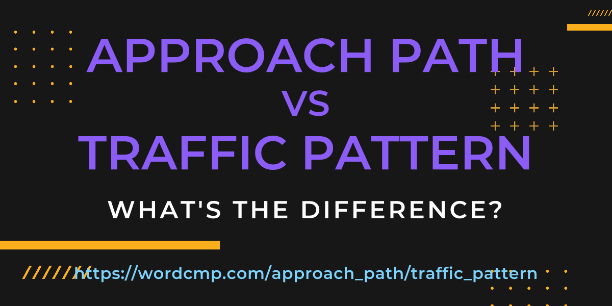 Difference between approach path and traffic pattern