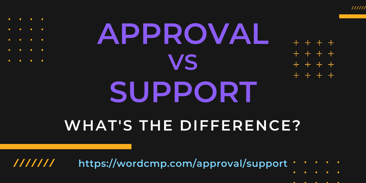 Difference between approval and support