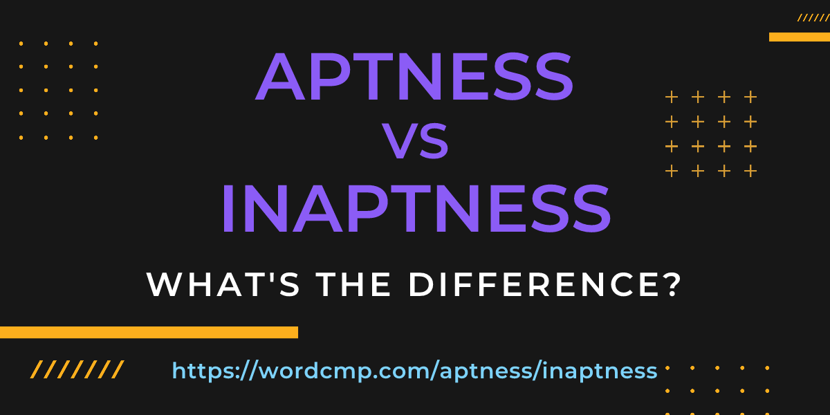 Difference between aptness and inaptness