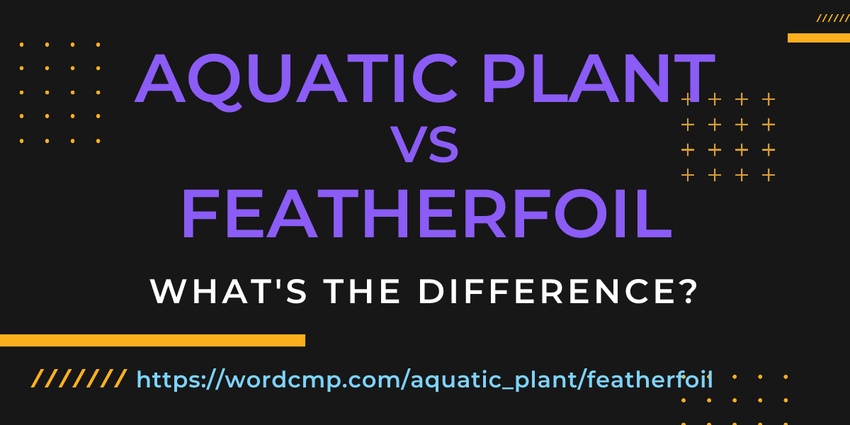Difference between aquatic plant and featherfoil