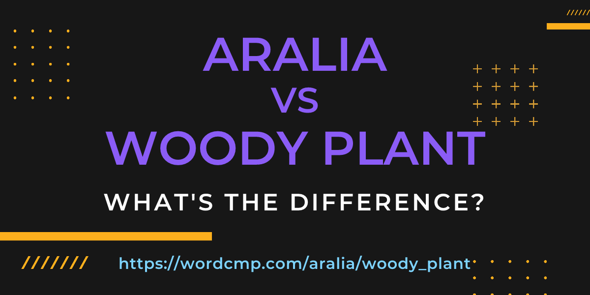 Difference between aralia and woody plant