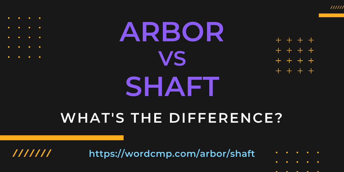 Difference between arbor and shaft