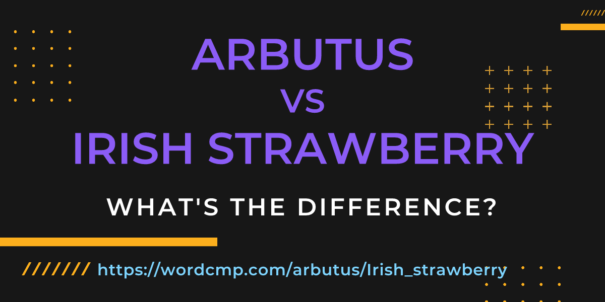 Difference between arbutus and Irish strawberry