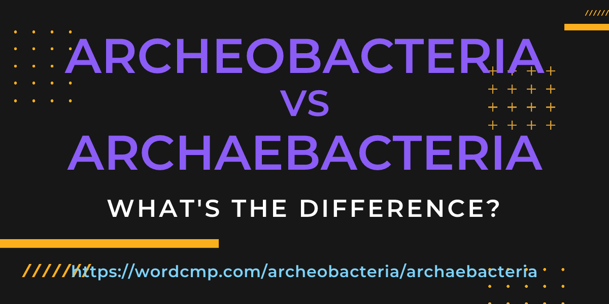 Difference between archeobacteria and archaebacteria