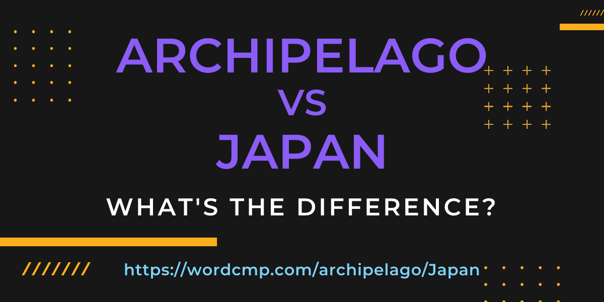 Difference between archipelago and Japan