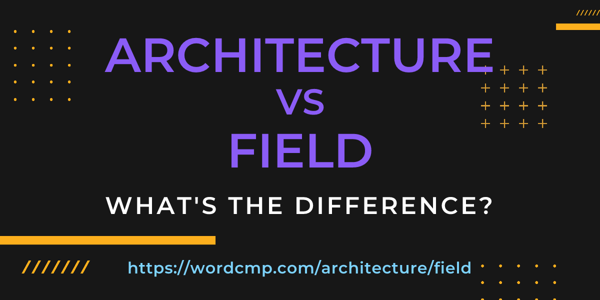 Difference between architecture and field