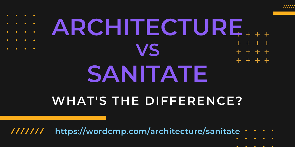 Difference between architecture and sanitate