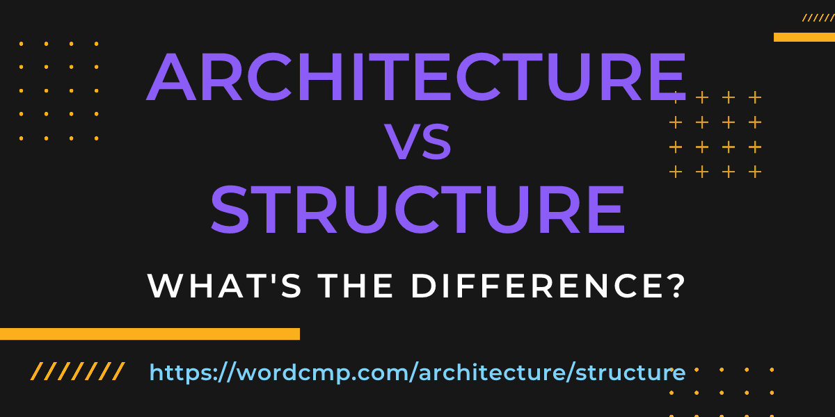 Difference between architecture and structure