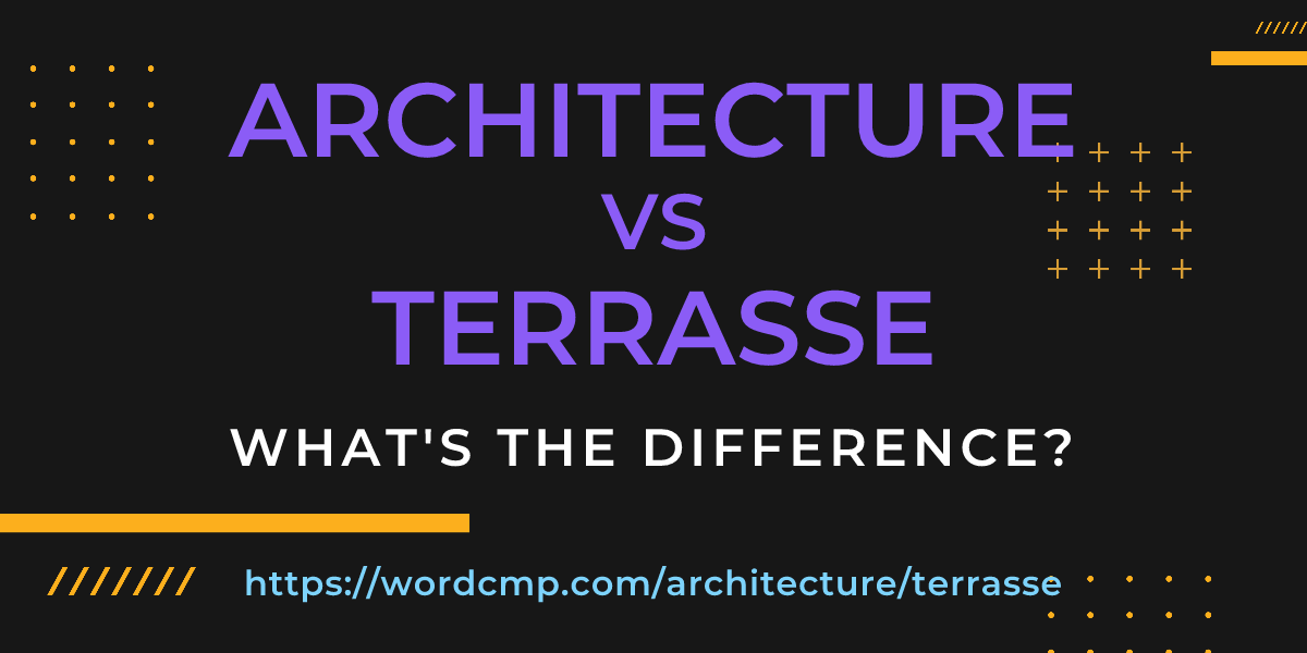 Difference between architecture and terrasse