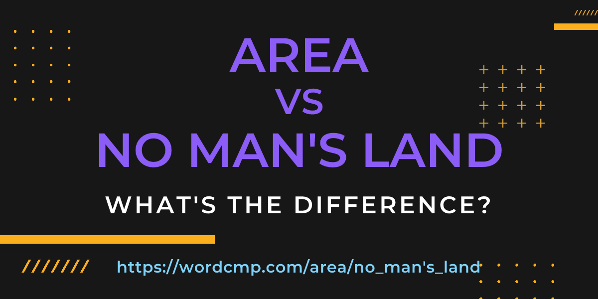 Difference between area and no man's land