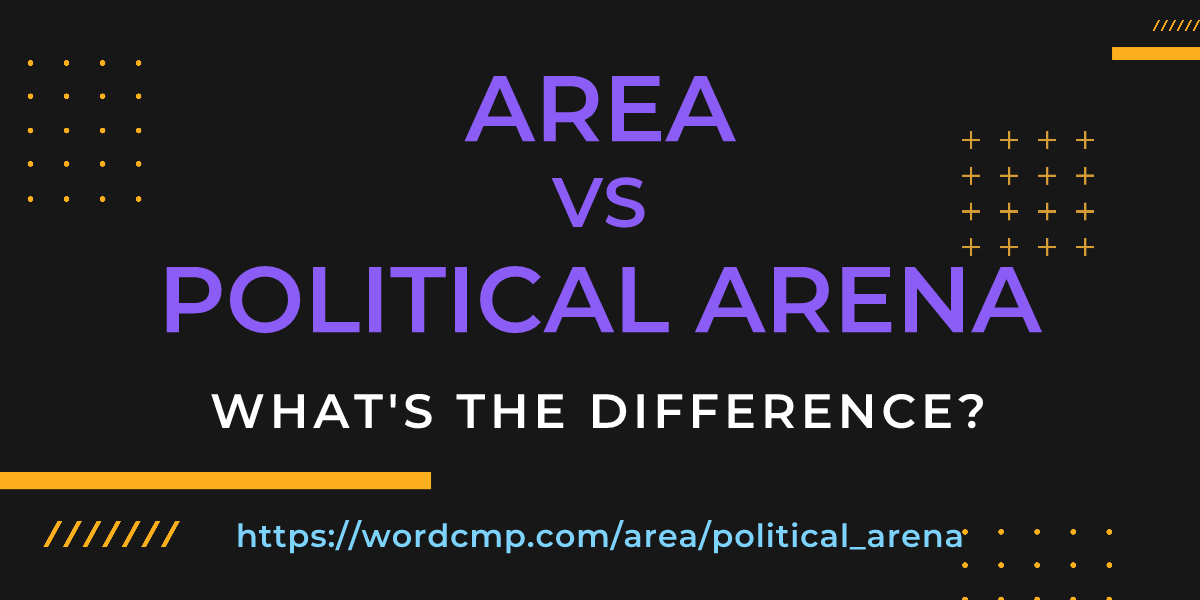 Difference between area and political arena