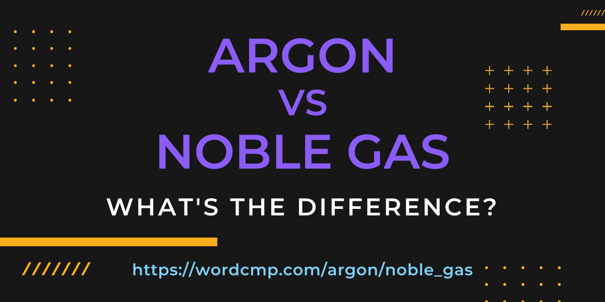 Difference between argon and noble gas