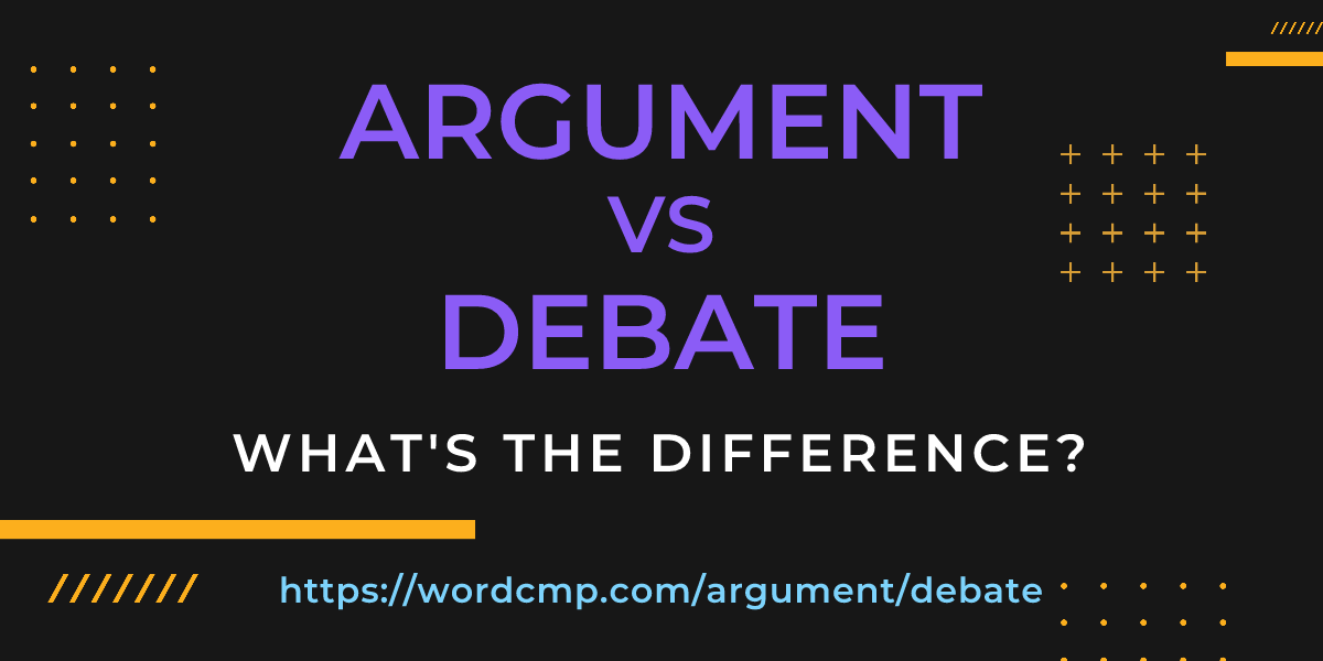 Difference between argument and debate