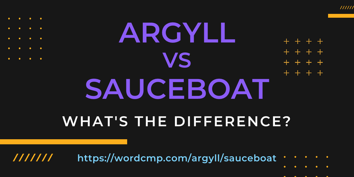 Difference between argyll and sauceboat