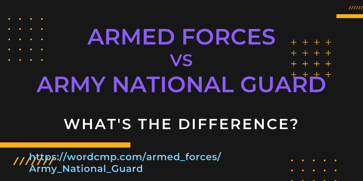 Difference between armed forces and Army National Guard