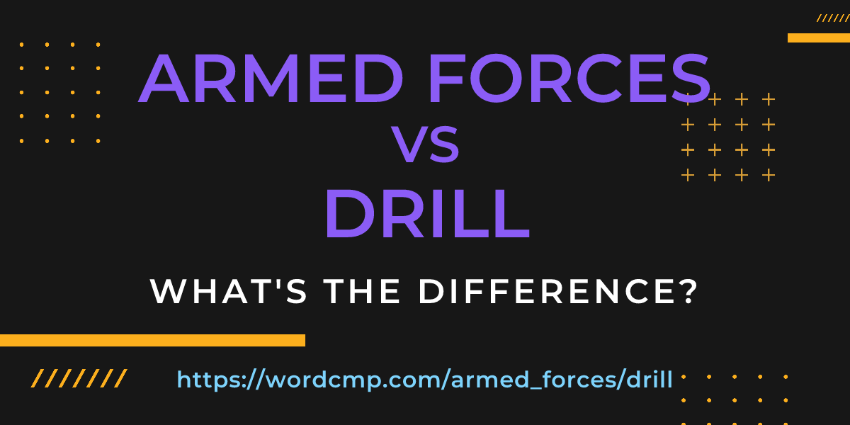 Difference between armed forces and drill