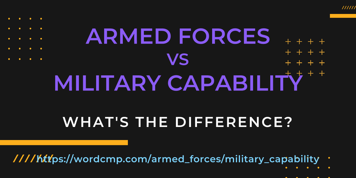 Difference between armed forces and military capability