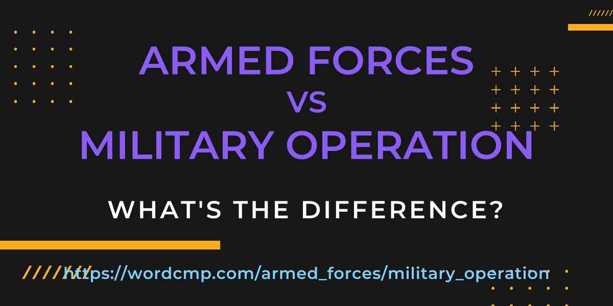 Difference between armed forces and military operation