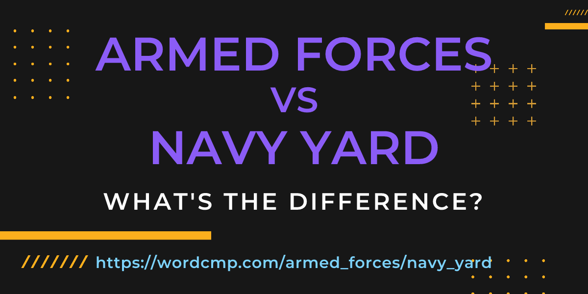 Difference between armed forces and navy yard