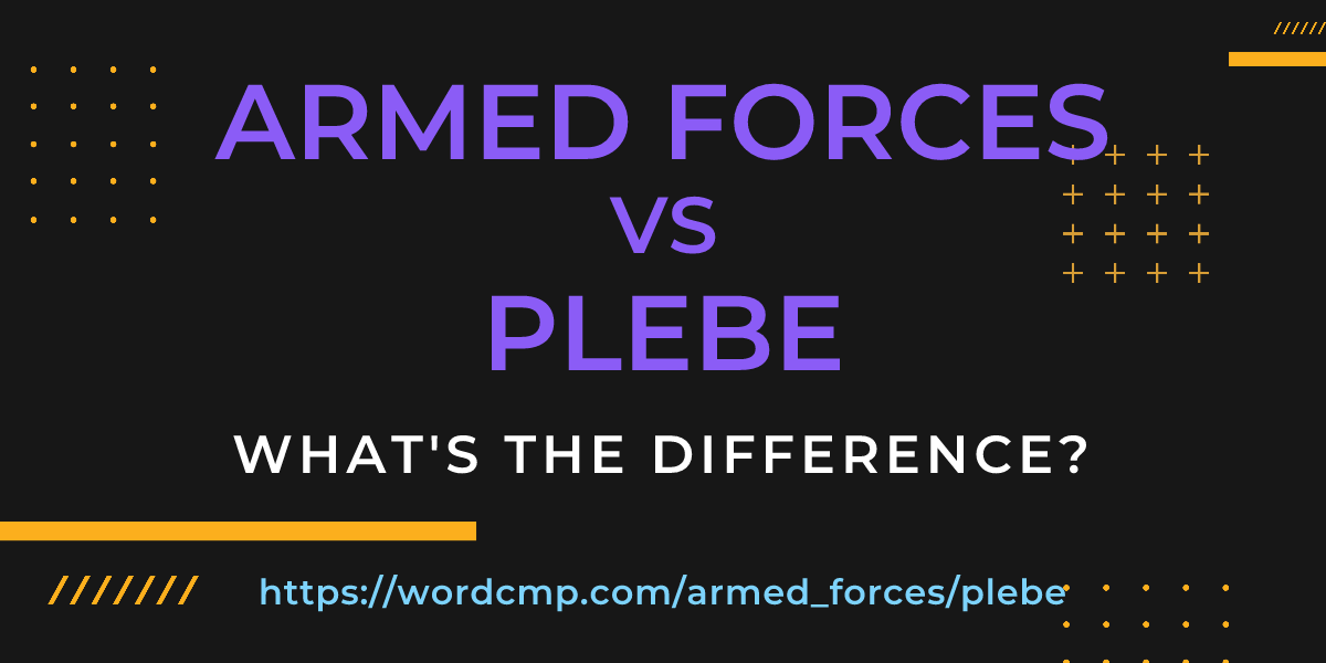Difference between armed forces and plebe