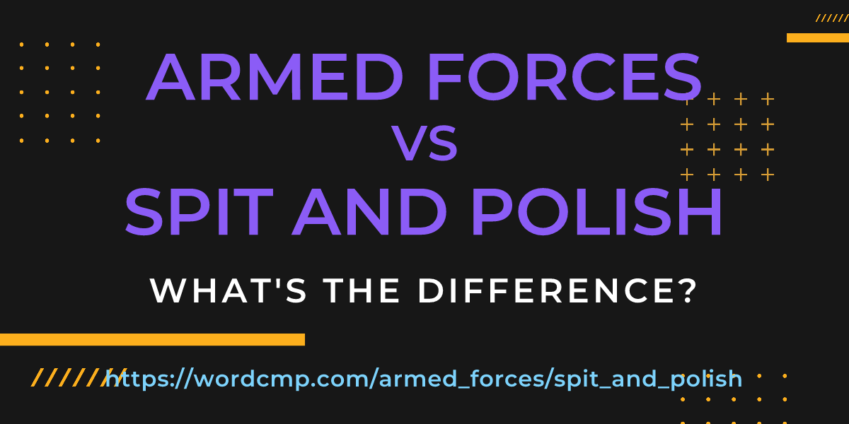 Difference between armed forces and spit and polish