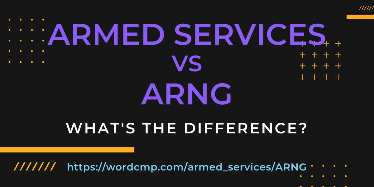 Difference between armed services and ARNG