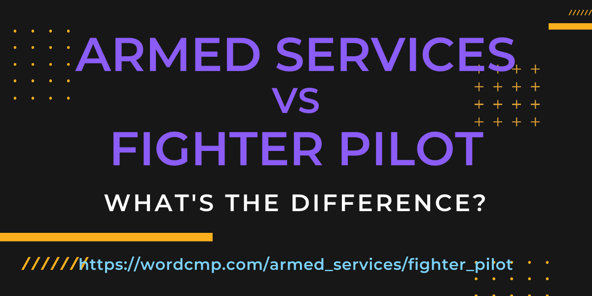 Difference between armed services and fighter pilot