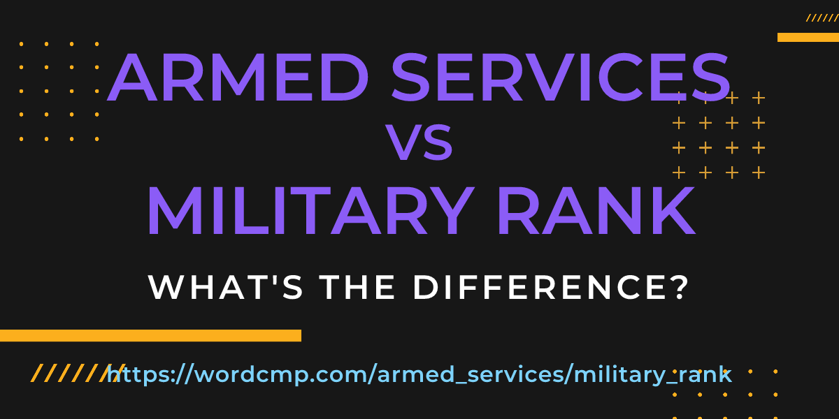 Difference between armed services and military rank