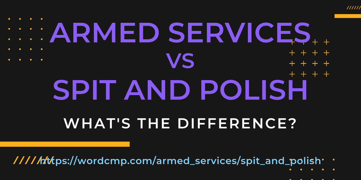 Difference between armed services and spit and polish