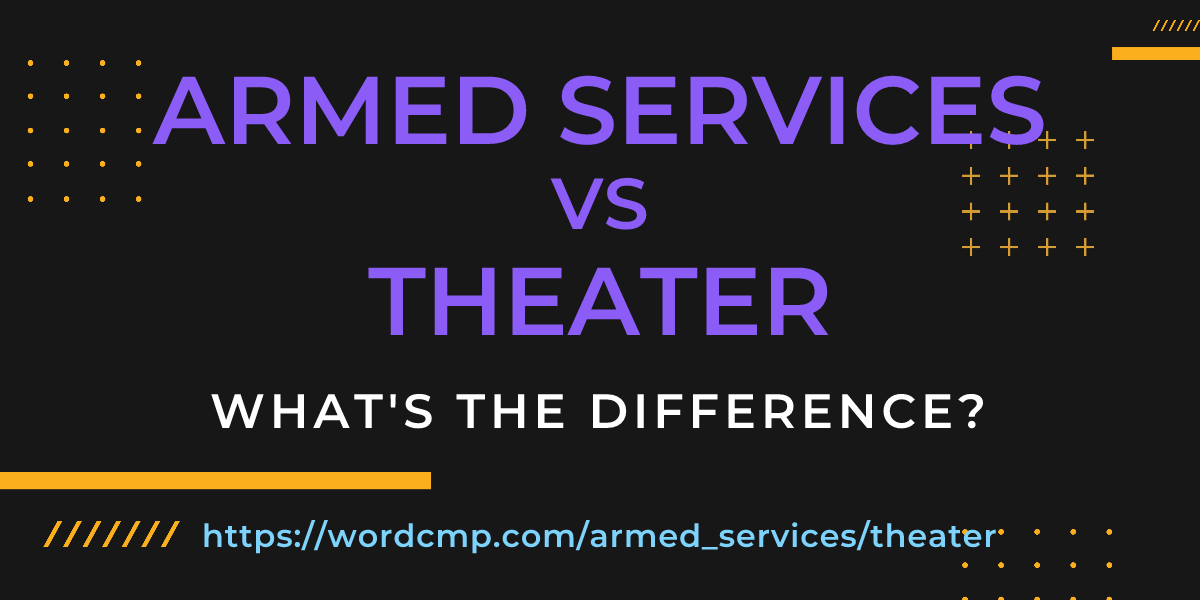 Difference between armed services and theater