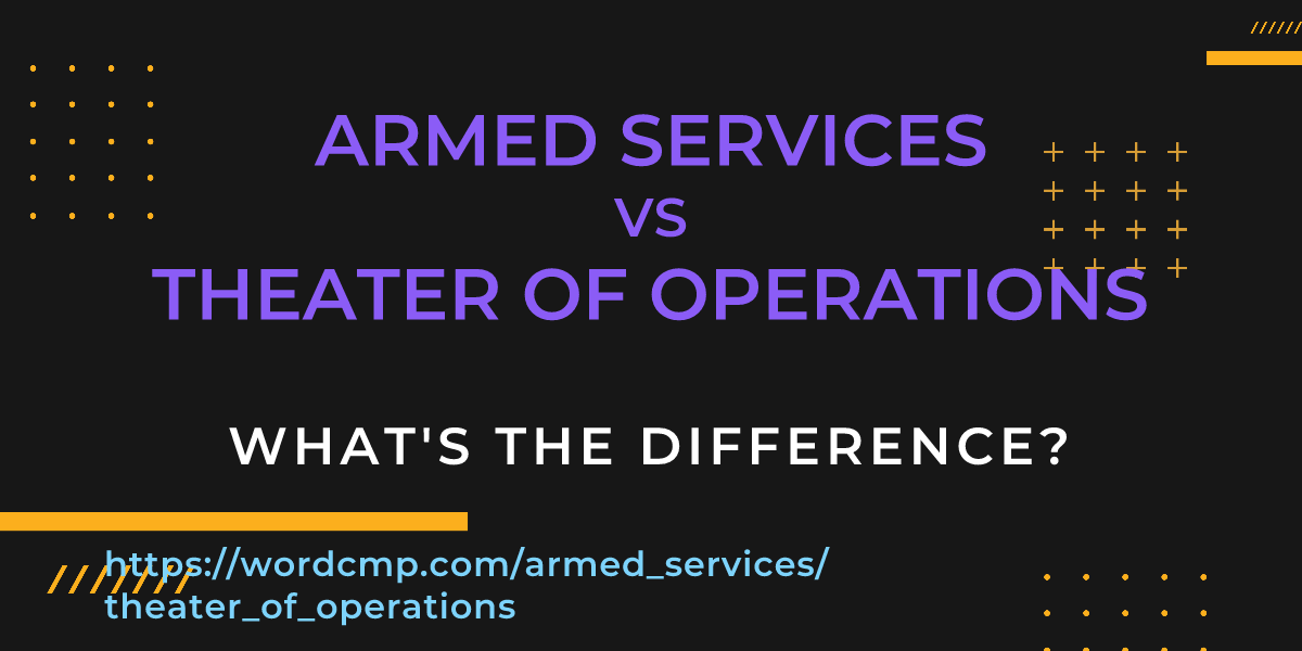 Difference between armed services and theater of operations